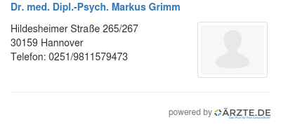 Dr med dipl psych markus grimm