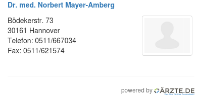 Dr med norbert mayer amberg