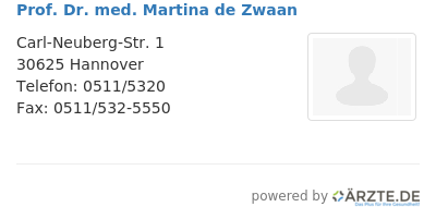 Prof dr med martina de zwaan