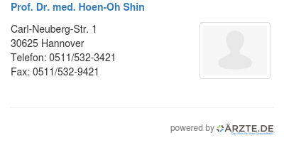 Prof dr med hoen oh shin