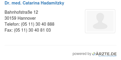Dr med catarina hadamitzky