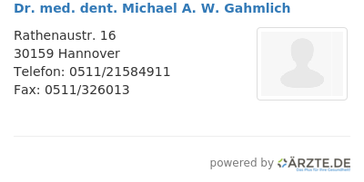 Dr med dent michael a w gahmlich