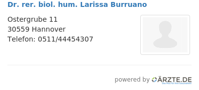 Dr rer biol hum larissa burruano