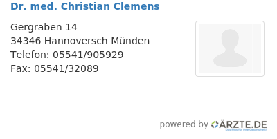 Dr med christian clemens