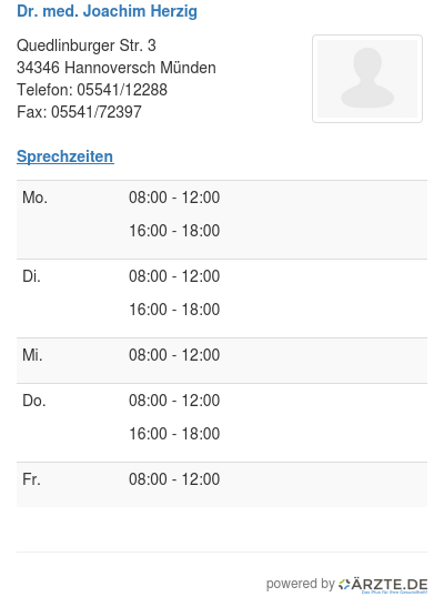 Dr med joachim herzig