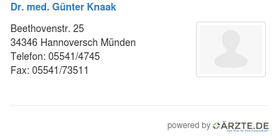 Dr med guenter knaak