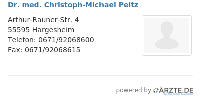 Dr med christoph michael peitz
