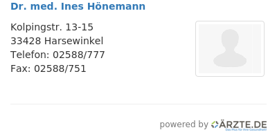 Dr med ines hoenemann 251509