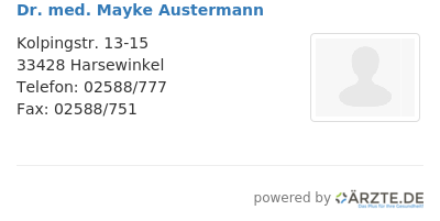 Dr med mayke austermann
