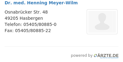 Dr med henning meyer wilm