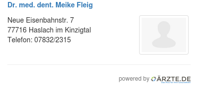 Dr med dent meike fleig