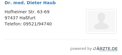 Dr med dieter haub