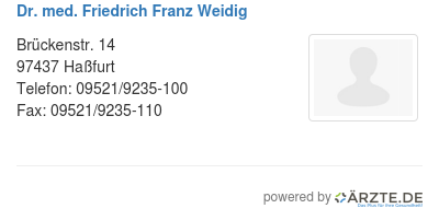 Dr med friedrich franz weidig