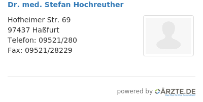 Dr med stefan hochreuther