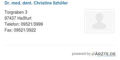 Dr med dent christine ilzhoefer