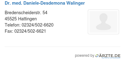 Dr med daniele desdemona walinger