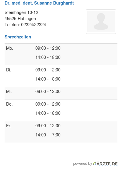 Dr med dent susanne burghardt