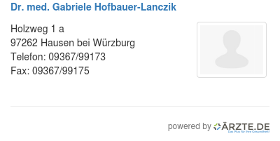 Dr med gabriele hofbauer lanczik