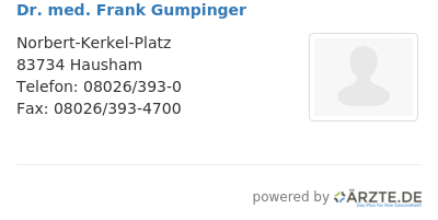 Dr med frank gumpinger