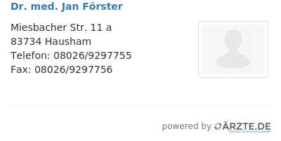 Dr med jan foerster 651596
