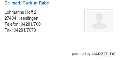 Dr med gudrun rabe