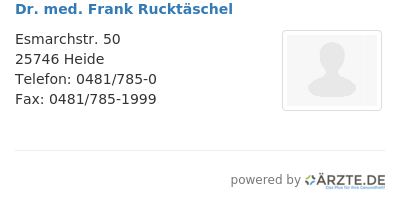 Dr med frank rucktaeschel