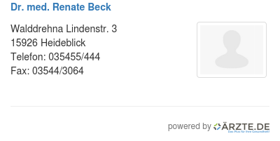 Dr med renate beck