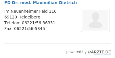 Pd dr med maximilian dietrich