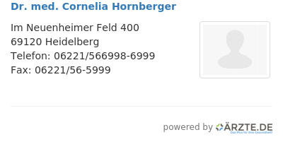 Dr med cornelia hornberger