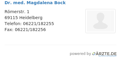 Dr med magdalena bock