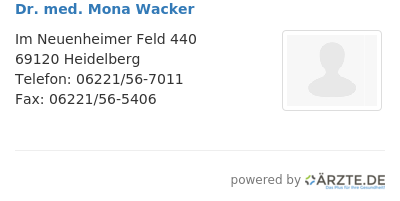 Dr med mona wacker