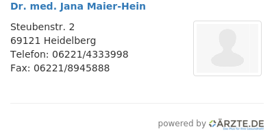 Dr med jana maier hein