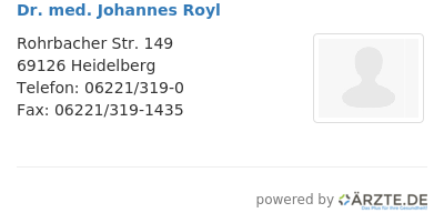 Dr med johannes royl