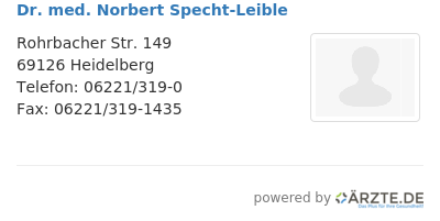 Dr med norbert specht leible