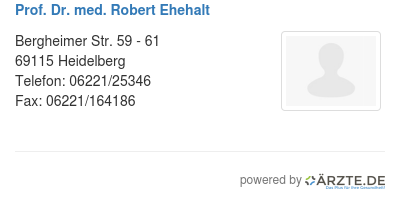 Prof dr med robert ehehalt