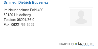 Dr med dietrich bucsenez
