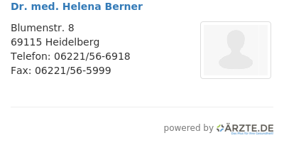 Dr med helena berner