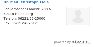 Dr med christoph fiola