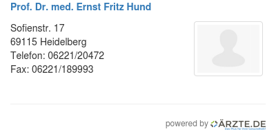 Prof dr med ernst fritz hund