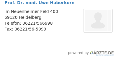 Prof dr med uwe haberkorn