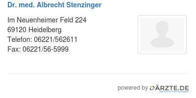 Dr med albrecht stenzinger