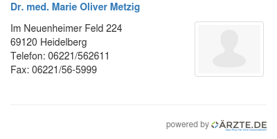 Dr med marie oliver metzig