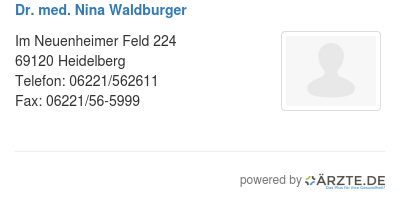 Dr med nina waldburger