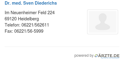 Dr med sven diederichs