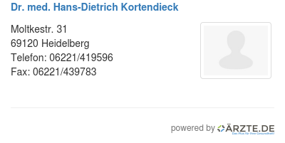 Dr med hans dietrich kortendieck