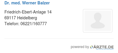 Dr med werner balzer
