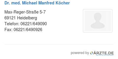 Dr med michael manfred koecher