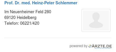 Prof dr med heinz peter schlemmer 273092