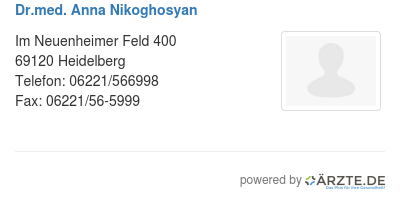 Dr med anna nikoghosyan