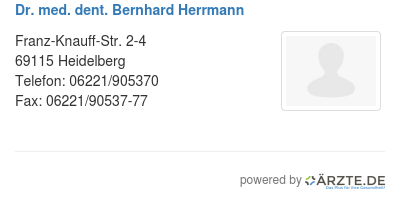 Dr med dent bernhard herrmann